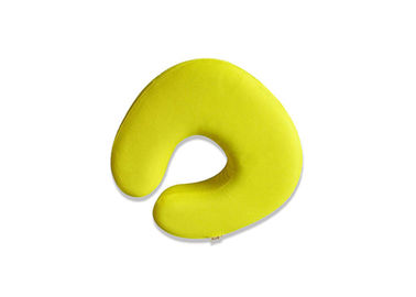 Promosi Ukuran Travel Kecil Memory Foam Pillow Neck Support, Kuning