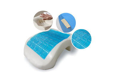 Biru / Customized Cooling Gel Memory Foam Pillow Untuk Leher / Travel