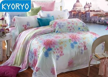 Penuh Queen Cotton Bedding Set / nyaman bernapas Floral Bedding Sets
