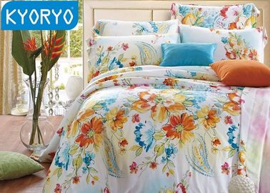 Luxury Double Colorful Cotton Bedding Set / Twin Bedroom Bed Set