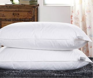 Anti-Apnea Abu-abu Duck Feather Cotton Percale Hotel Pillow Insert Putih atau Disesuaikan