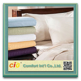 Polyester / Cotton Hotel Cotton Bed Sheet / Bedding Lembar Set Home Textile Microfiber Percetakan