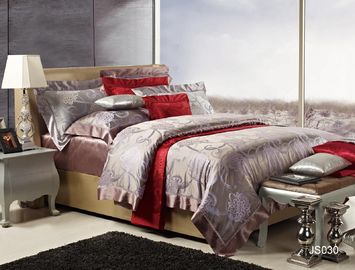 Terang Brown Elegant Floral Luxury Silk Bed Set Lace Ratu dan Raja