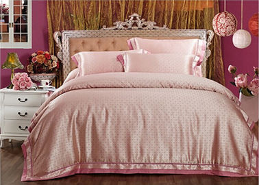 Kontemporer Tencel Bedding Luxury Bed Linens Silk Quilt pink Pillowcase