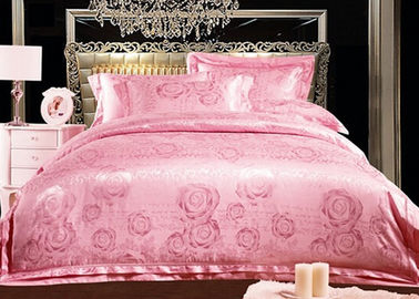 Merah muda Quilt Bedding Sets Tencel Bedding King Size Queen Size Custom Made