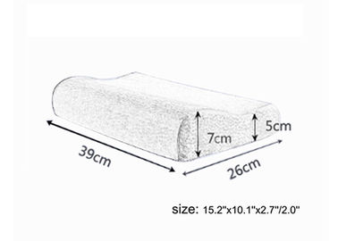 60 Density Full Size Memory Foam Pillow Disesuaikan Brown Comfort