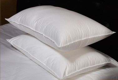Ganda dijahit Piping Cotton Bawah Feather Pillow Insert dengan White Goose Feather