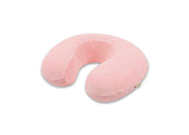 Merah muda Mewah Velvet Ukuran Travel Kecil Memory Foam Pillow untuk Anak