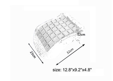 Berkontur Memory Foam Pillow dengan Gel Pendingin untuk Office, Mobil, Kereta, Pesawat