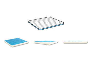 Polyester Penutup Cooling Gel Seat Cushion / Memory Foam Car Seat Cushion