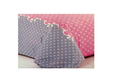 Merah dan abu-abu Cotton Bedding Sets dengan Personalized sarung bantal