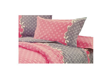 Merah dan abu-abu Cotton Bedding Sets dengan Personalized sarung bantal
