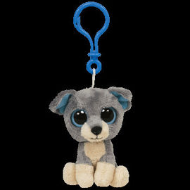 Husky Dog Plush Stuffed Animal Toy Keychain, abu / putih / nasi putih