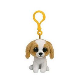 Husky Dog Plush Stuffed Animal Toy Keychain, abu / putih / nasi putih