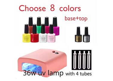 Multi warna UV Gel Nail Kit CE SGS MSDS, Satu Langkah Gel kuku Polandia Kit