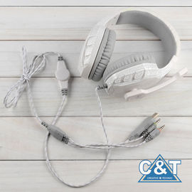 Over-Ear Headphone Stereo atau Earphone Built-in Mic LED Light Untuk Permainan