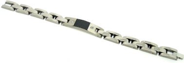 Disesuaikan Pasir dan cahaya Titanium Gelang untuk Pria / Wanita Dengan desain tangga